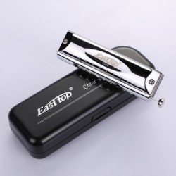 Easttop - chromatic harmonica - 10 holes - key C - with caseHarmonica