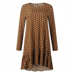 Autumn polka dot dress - with long sleevesDresses