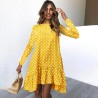 Autumn polka dot dress - with long sleevesDresses