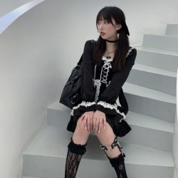Japanese / gothic / lolita style - vintage mini dressDresses