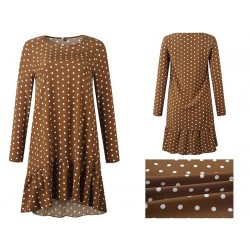 Autumn polka dot dress - with long sleevesDresses