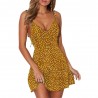 Sexy summer mini dress - polka dots - backless - with frills strapsDresses