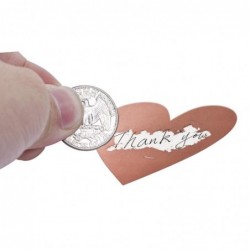 Heart shaped labels - scratch stickers - 2.5cm - 300 piecesDecoration
