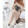 Elegant / sport tracksuit - set with sweater and pants - with heart / beads decorationHoodies & Jumpers