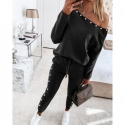 Elegant / sport tracksuit - set with sweater and pants - with heart / beads decorationHoodies & Jumpers