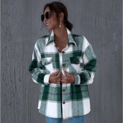 Casual green plaid shirt - long sleeve - button upBlouses & shirts