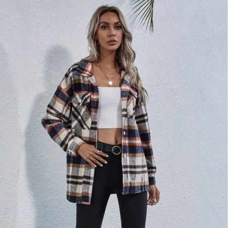 Classic plaid shirt - long sleeve - with buttons / pocketsJackets