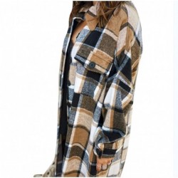 Vintage plaid coat - long shirt - with buttons / pocketsJackets