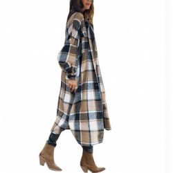 Vintage plaid coat - long shirt - with buttons / pocketsJackets