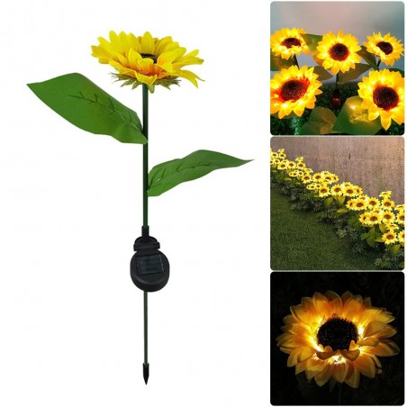 Sunflower shaped garden light - solar powered - LED - waterproofSolar lighting