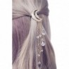 Moon crescent - hair clip with long tassels / crystalsHair clips