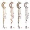 Moon crescent - hair clip with long tassels / crystalsHair clips