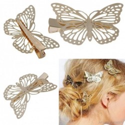 Hair clip with golden butterflyHair clips
