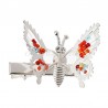 Hollow-out butterfly - hair clip with crystal decorationsHair clips