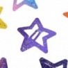 Colorful hair clips - glitter butterflies / stars - 12 piecesHair clips