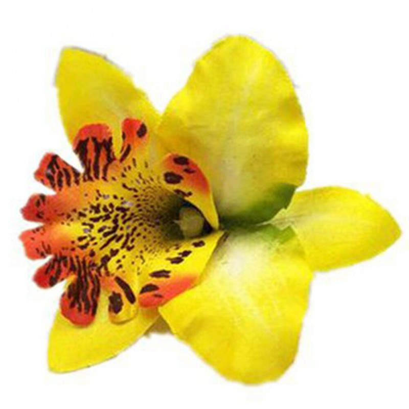 Fashionable hair clip - handmade - flower orchidHair clips