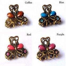 Crab / butterfly shaped retro hair clip - with crystalsHair clips