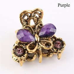 Crab / butterfly shaped retro hair clip - with crystalsHair clips