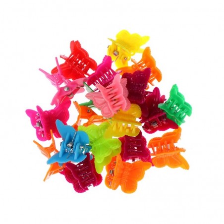 Mini colourful butterflies - hair clipsHair clips