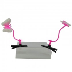 Pink butterfly / long grass - hair clip - 2 piecesHair clips