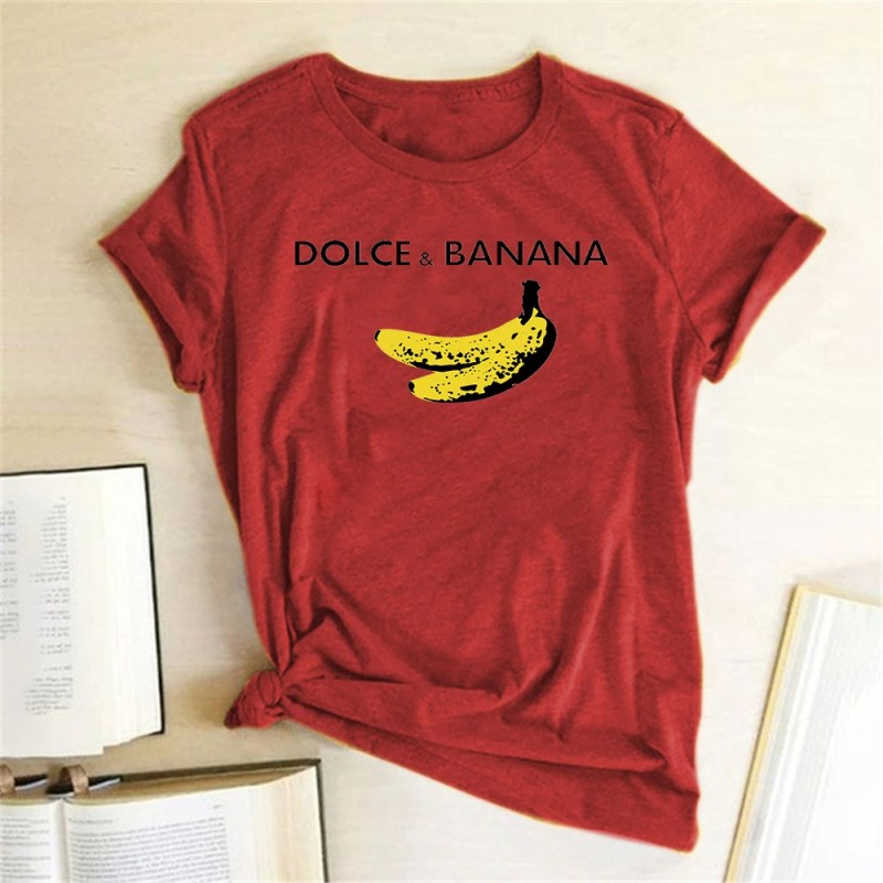 Dolce & Banana - funny print t-shirt - short sleeveBlouses & shirts