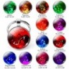 12 zodiac signs - glass round keychainKeyrings