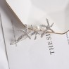 Crystal hair pin - with a pearl - starfish / safety pinHair clips