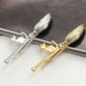 Metal hair clip - cat on broomstickHair clips