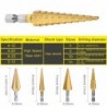 HSS drill bits - straight groove - titanium coated - for wood / metal cutting - 3 piecesBits & drills