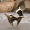 Enamel black and white cat - retro broochBrooches
