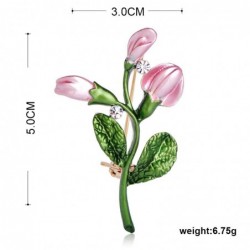 Exquisite pink tulip - crystal broochBrooches