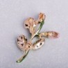 Exquisite pink tulip - crystal broochBrooches