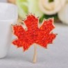Red maple leaf - crystal broochBrooches
