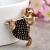 Walking crystal tortoise - vintage broochBrooches