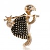 Walking crystal tortoise - vintage broochBrooches