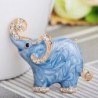 Blue elephant shaped brooch - with crystalsBrooches