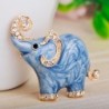 Blue elephant shaped brooch - with crystalsBrooches