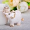 Blue elephant shaped brooch - with crystalsBrooches