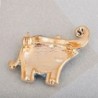 Blue elephant shaped brooch - with crystalsBrooches