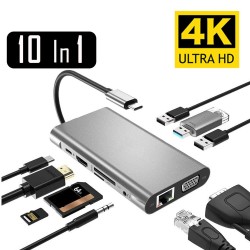 USB type-C - HUB type-C to HDMI 4K VGA adapter - RJ45 Lan Ethernet - SD - TF - 3.5mm jackHDMI switchers