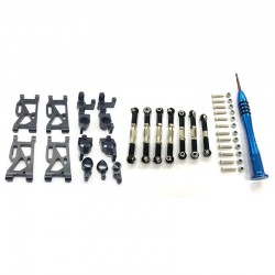 Metal steering swing arm base - C rear Hub seat - servo pull rod - for WLtoys-S 1:14 144001 RC carR/C car