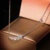 Necklace with silver feather / zircon - 925 sterling silverNecklaces