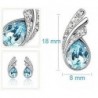 Austrian crystal feather / water drop - necklace / earring / bracelet - jewellery setNecklaces