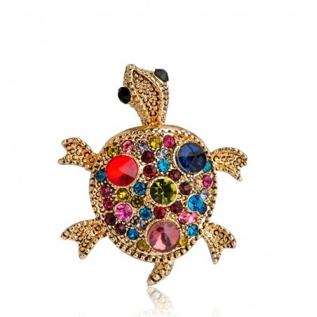 Fashionable brooch with crystal tortoiseBrooches