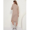 Loose knitted dress - long sweater - with turtleneck / long sleeveDresses