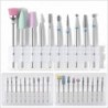Ceramic rotary drill bits - cone tips - for electric manicure / pedicure machine - 10 piecesNail drills