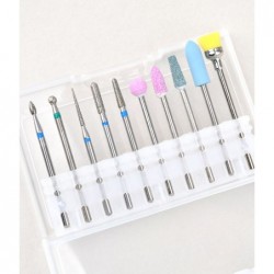 Ceramic rotary drill bits - cone tips - for electric manicure / pedicure machine - 10 piecesNail drills