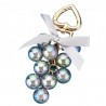 Crystal grapes - keychain with ribbon bowknotKeyrings