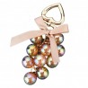 Crystal grapes - keychain with ribbon bowknotKeyrings