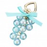 Crystal grapes - keychain with ribbon bowknotKeyrings